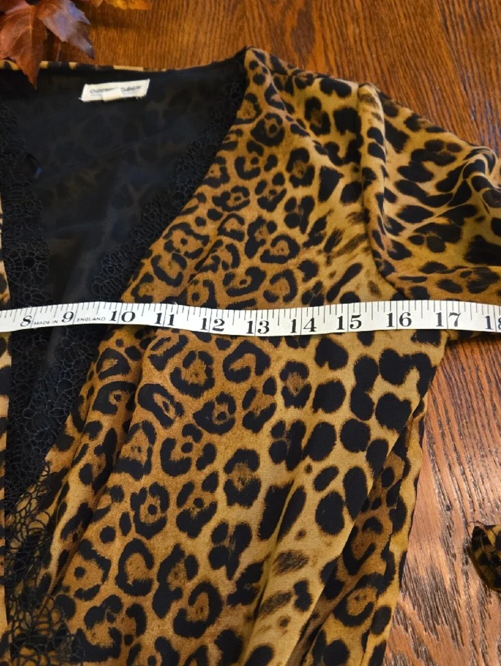Cotton Candy Leopard-Print Lace Trim Romper in Brown and Black